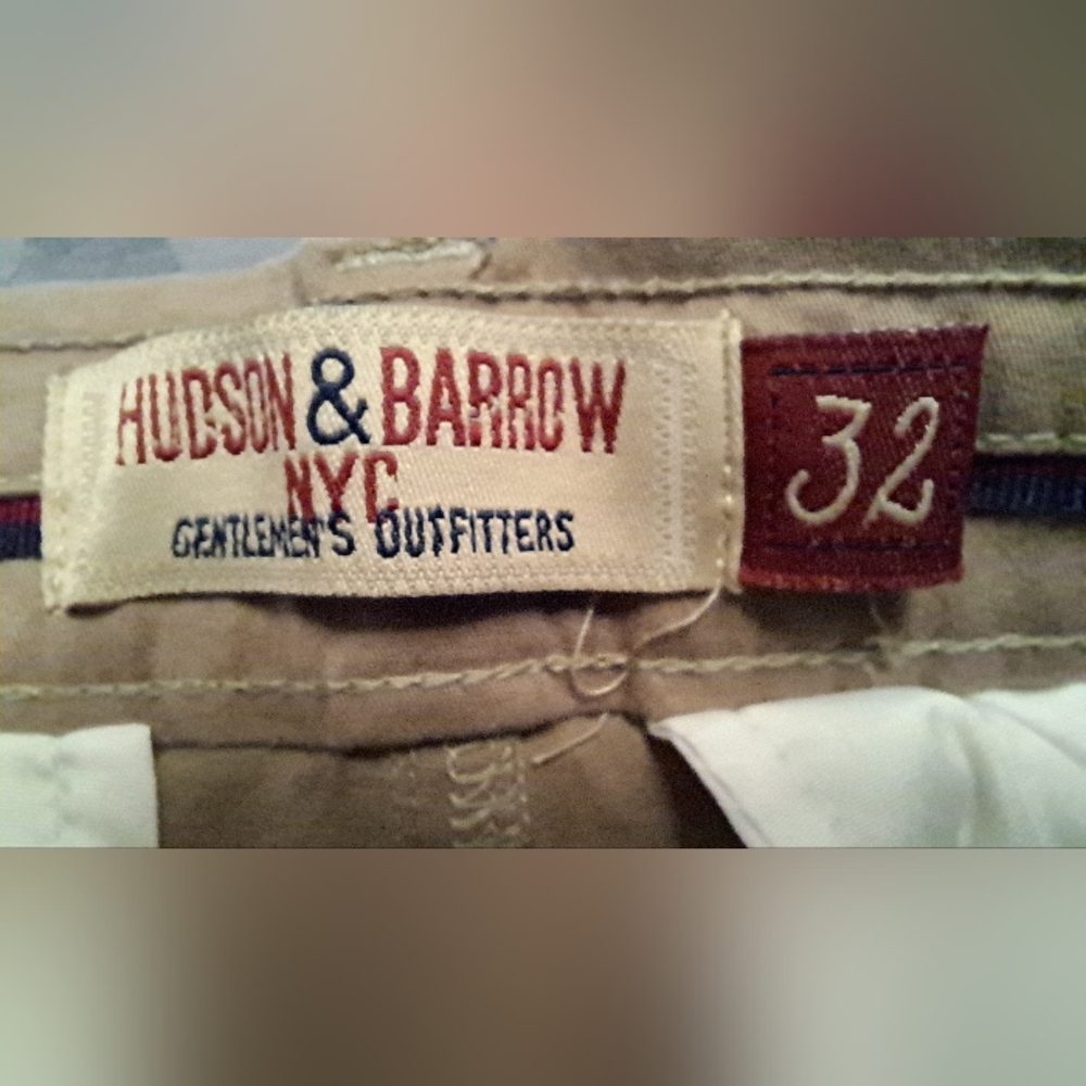 Hudson & Barrow Men's 32 Khaki Chino Shorts NWT - Picture 7 of 16